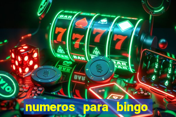 numeros para bingo de 1 a 90